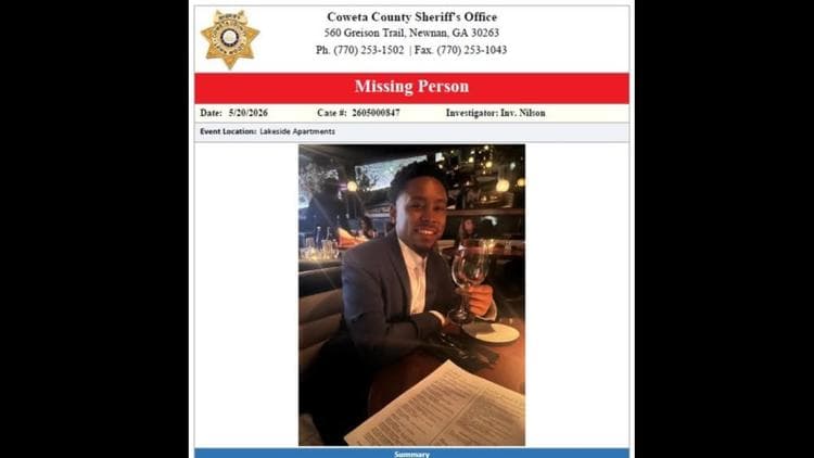 Coweta County Sheriff's Office Seeks Public's Help Locating Missing Man