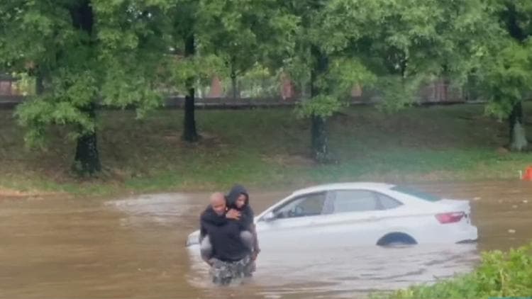 Georgia Veteran's Quick Thinking Saves Woman During Atlanta Flash Flooding